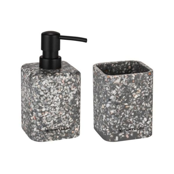 TOM TAILOR HOME Badaccessoire-Set Terrazzo Grau Test