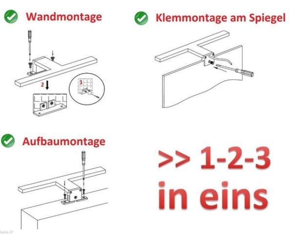 kalb LED Spiegelleuchte Beleuchtung Test